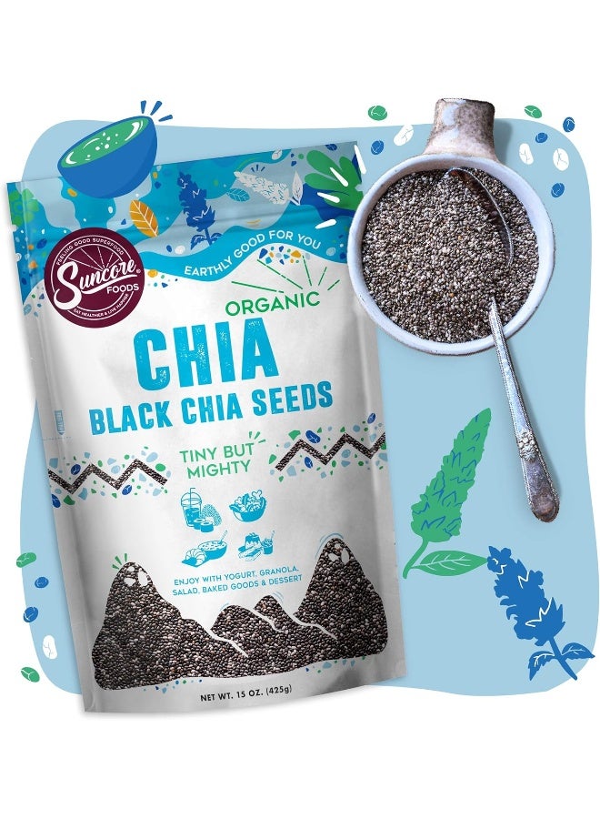 Suncore Foods Organic Black Chia Seeds - 15oz - Image 3